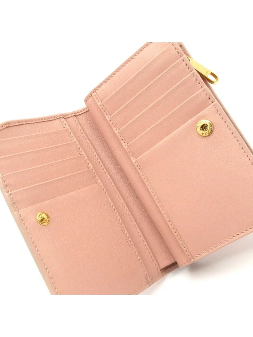 Gucci Bifold Wallet Pink Leather - Picture 3 of 12